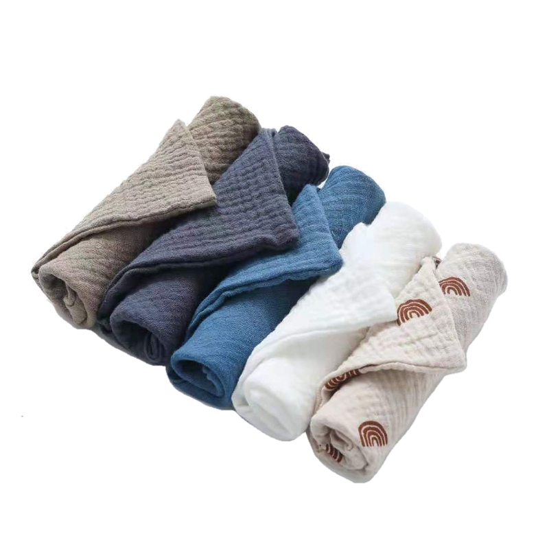 5 Pcs Baby Cotton Square Towel Infant Hand Face Washcloth Handkerchief Muslin Cloth Feeding Bib Burp Cloth Saliva Towel