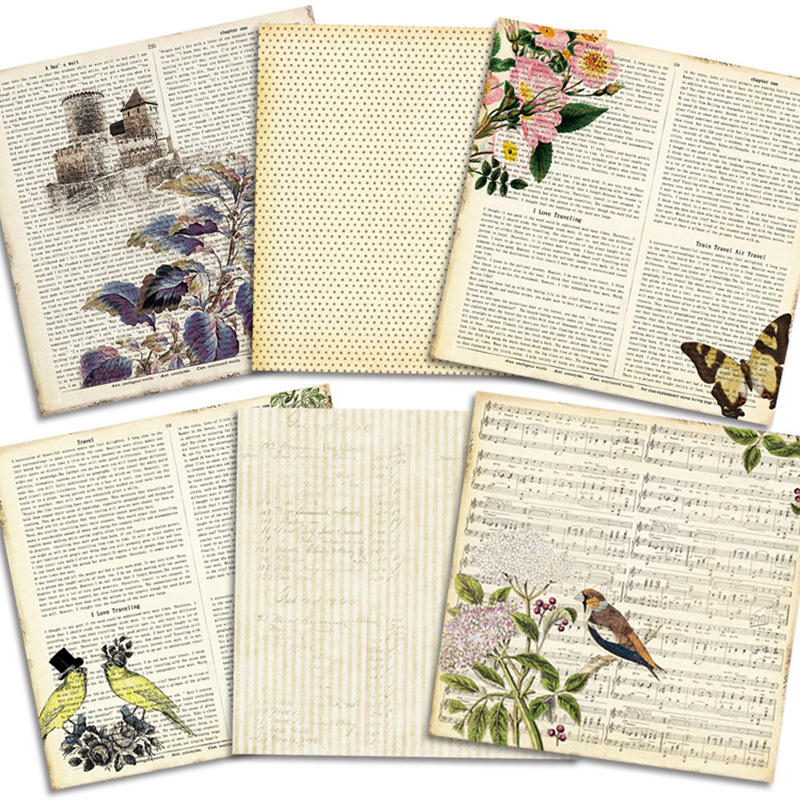 KLJUYP 12 Sheets Jungle Scrapbooking Pads Paper Origami Art Background Paper Card Making DIY Scrapbook Paper Craft. 