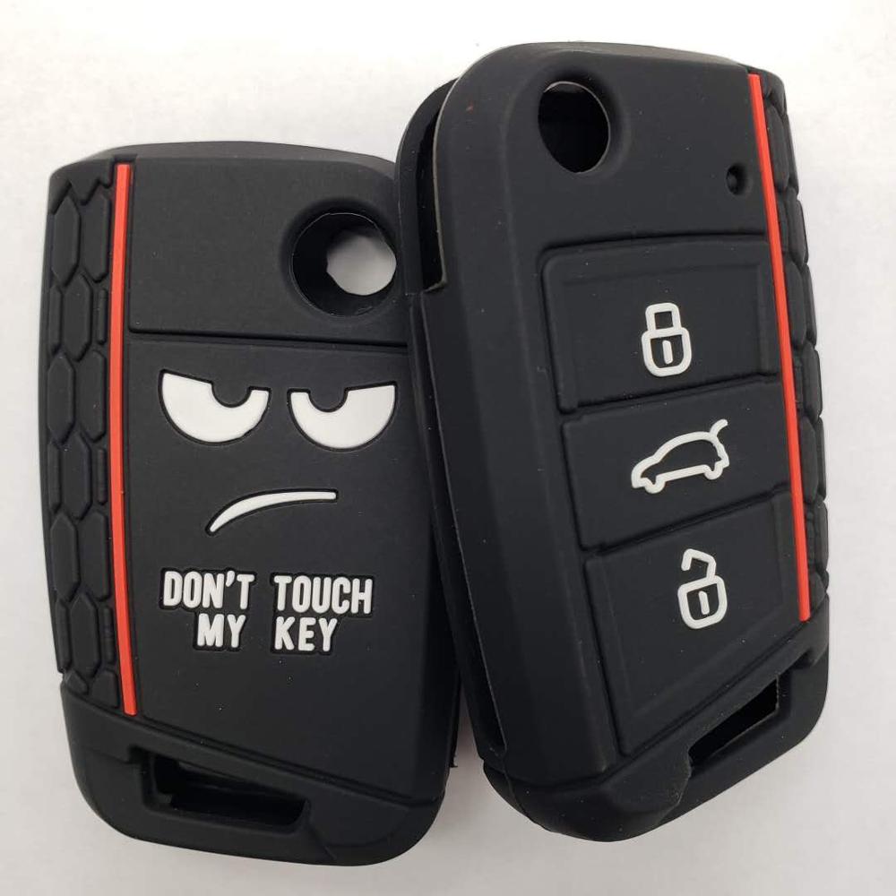 【DM bag factory Store】Dont Touch Key Llave Case Silicon Funda forVW Golf 7 MK7 Leon Ibiza 4 5 Toledo 4 Arona Ateca Skoda Octavia 3 Remote. 