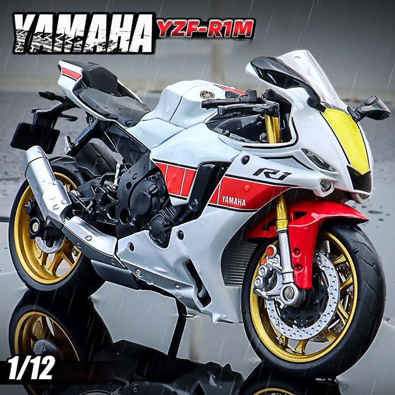 1:12 Yamaha YZF-R1M Die-Cast Vehicles Alloy Bike Model Motorcycle Toys For Gift Collection