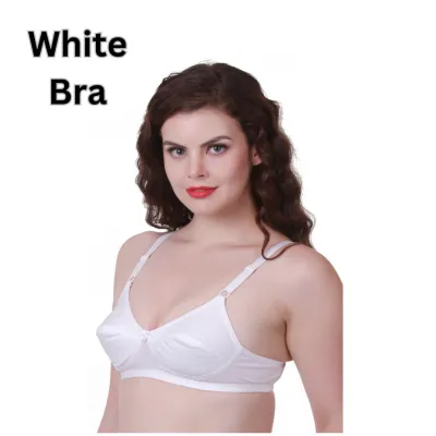 Full White cotton Bra for girls