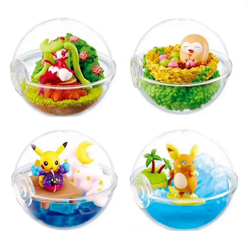 1 Pcs Cute Crystal Pokeball Pokemon Action Figures PVC Model Eevee Articuno Gengar Mewtwo Rowlet Statue Collection Kid Gift Toy Dislikelike. 