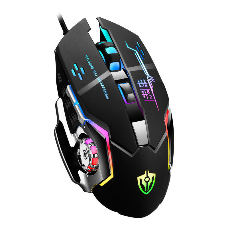 Void Battleship X7 Wired Pink Macro Yiding Game Luminous USB Port 6D Game Luminous Mouse Cross-border Exclusive