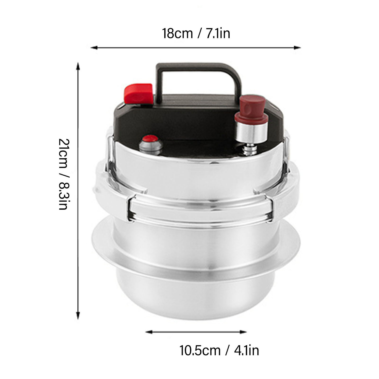 Mini Pressure Cooker Portable 1.6L Camping Pressure Cooker for Home. 