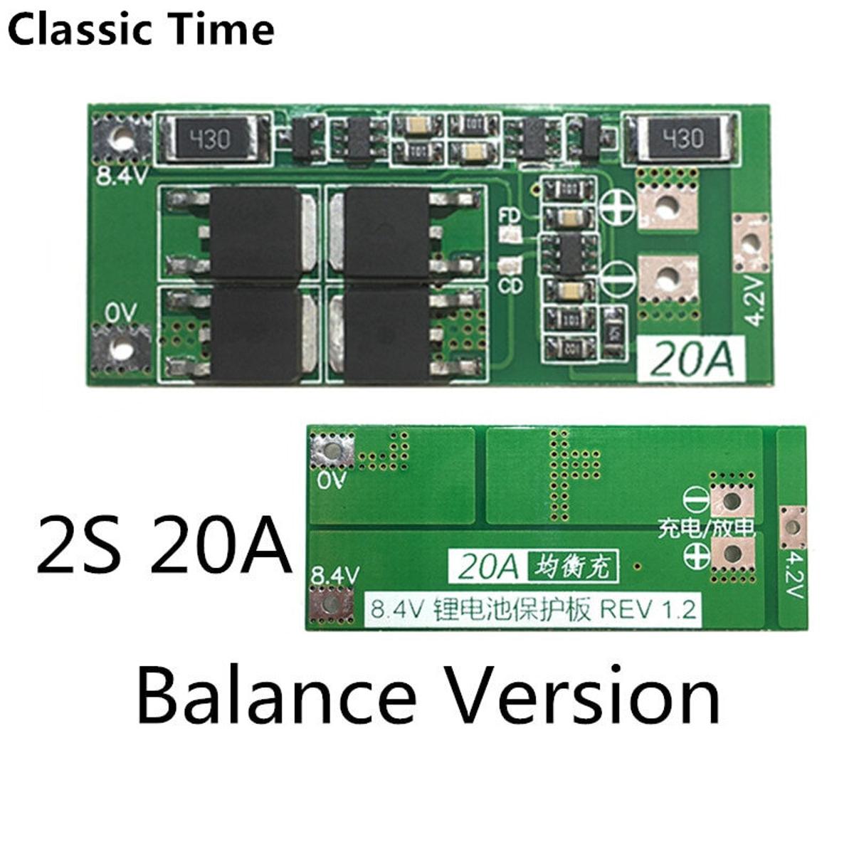 2S 20A 7.4V 8.4V 18650 Li-ion Lithium protection board/BMS board Standard/Balance