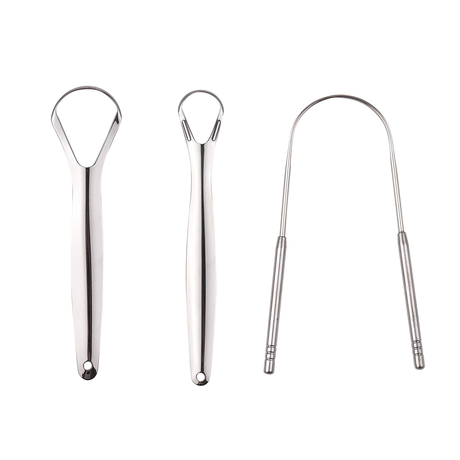 2 Packs Reusable Tongue Scraper Stainless Steel Cleaner Dental Care Hygiene Oral オープニング