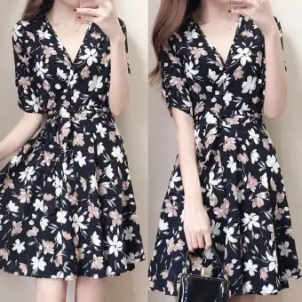 short sleeve frock design