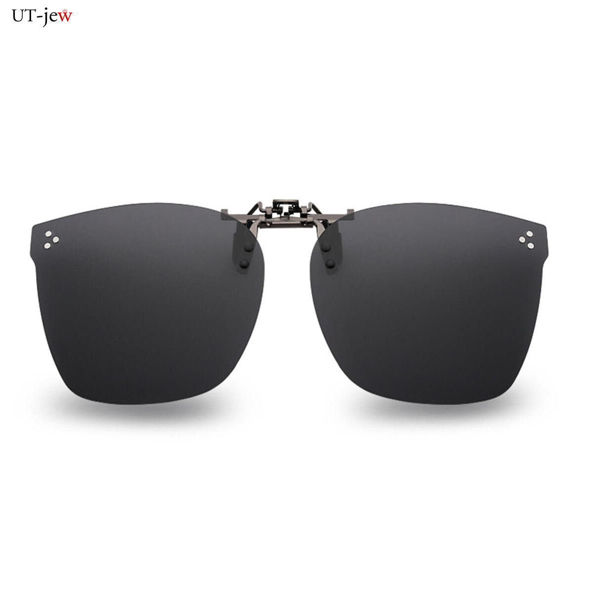 Clip On Sunglasses Rimless Clips Onto Nearsighted Glasses for Men Women Sunglasses Clips Comfortable to Wear Flip Up and Down Easy to Install. 
