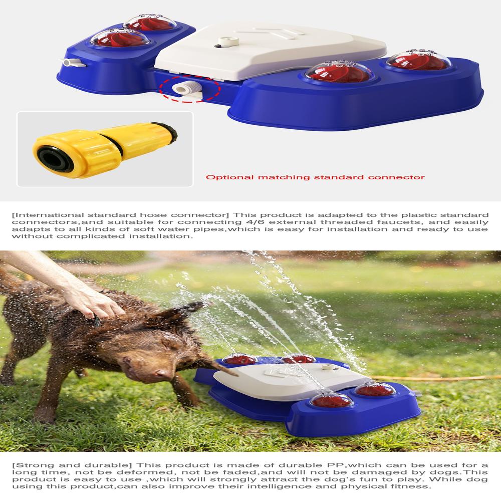 Adjustable  water sprinkler Fun Waterproof Durable Outdoor bath Multi-functional Portable Automatic water feeding for Pet grooming Outdoor play Training tool Summer activity  water station. 