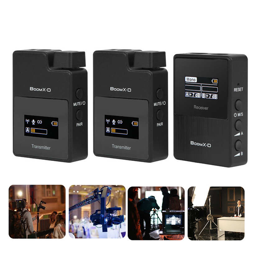 COMICA BoomX-D D2 2.4G Digital Wireless One for Two MIC 50m Transmitter Phone SLR Mirrorless Camera Universal Microphone. 