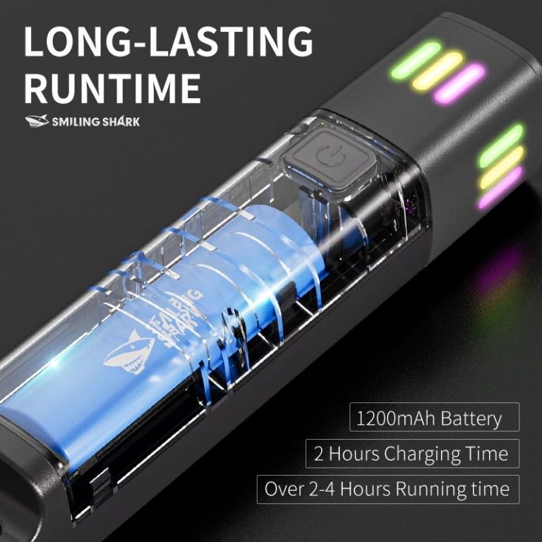 Smiling Shark SD1018 LED Torch Light 12000mAh Battery. 