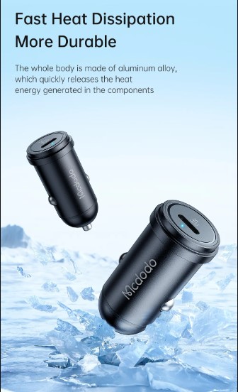 Mcdodo 749 30W 20W 27W 15W Fast Charger For iPhone In-car Mini Port USB Type C PD Fast Charging USB C Car Charger For Samsung. 