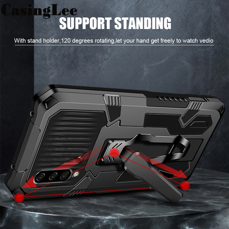 Protect Cover For Samsung Galaxy A70 Case Shockproof Armor Stand case with Metal Clip Back cover Samsung A70 Back Cover Mountaineering Phone Cases. 