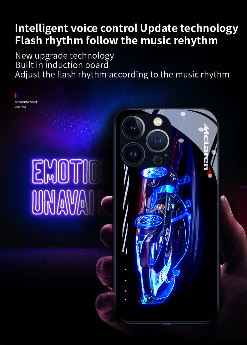 RGB/Luminous Mobile Back Cover Case for Samsung S24 Ultra. 