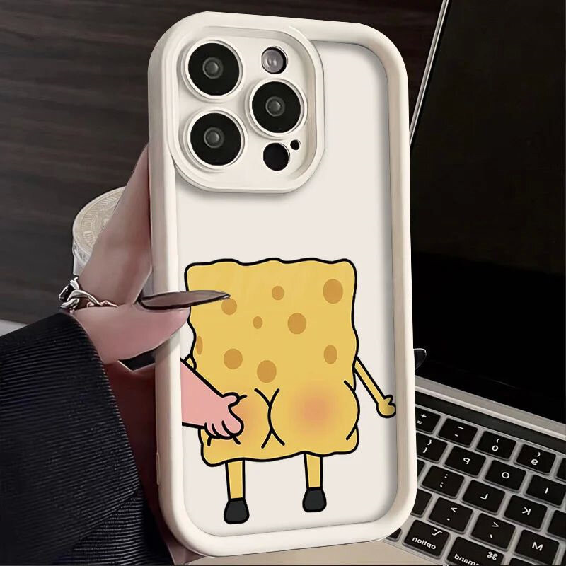Cute Spongebob Patrick Star Couple Phone Case For Realme C63 C65 C67 C55 C33 C30 C35 C31 C21Y C25Y A60 A18 A38 A58 A57 2022 A52 A72 A92 Casing Cartoon Lens Protection Soft Cover. 