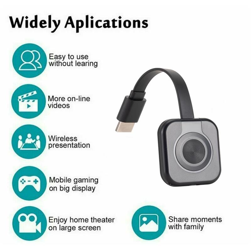 Wireless WiFi Projector Audio Video Transmitter Receiver Mirroring Screen Display Adapter HDMI-Compatible Phone PC TV Monitor. 