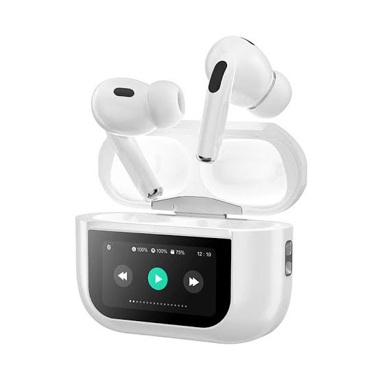 A9 Pro Touch Screen ANC Wireless Earphones TWS Noise Cancelling Earbud Bluetoth 5.3 Long Battery life HiFi Tone Quality. 