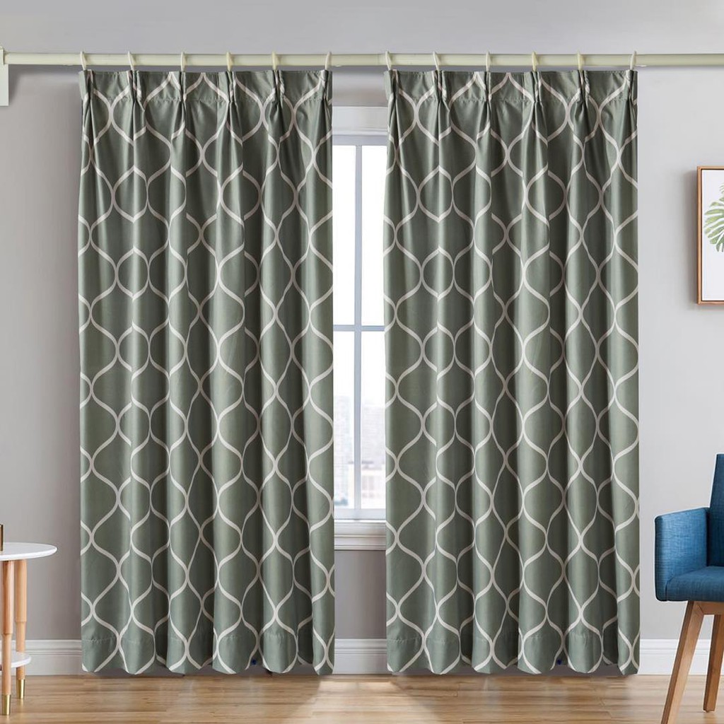 【linfang store】Modern Simplicity Curtain Cantik Langsir Curtain Semi Blackout Corak Living Room curtains