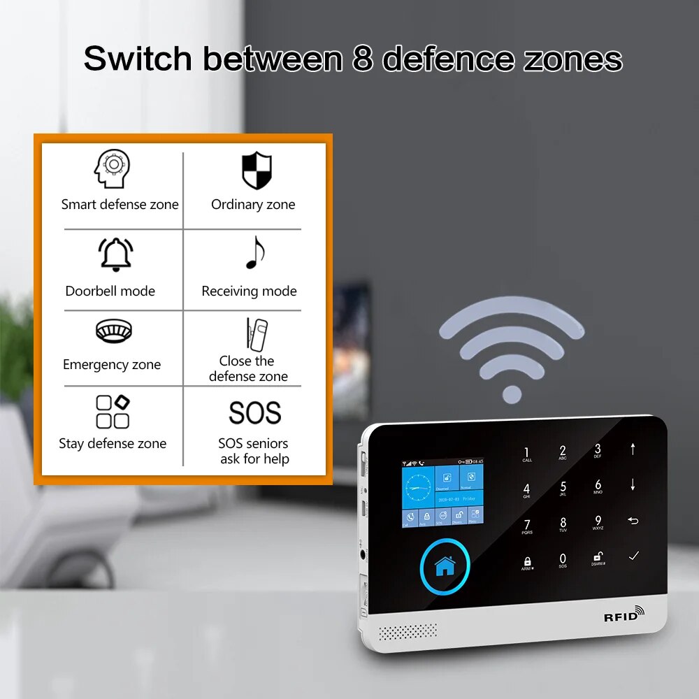 TAIBOAN PG103 4G WIFI Alarm Host System Tuya Smart Life APP Remote Control Wireless 433MHZ accessories Support For Customized. 