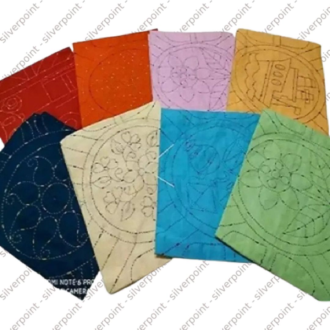 Baby Katha (5 pieces, 1 set) Multicolor Cotton Kantha. 
