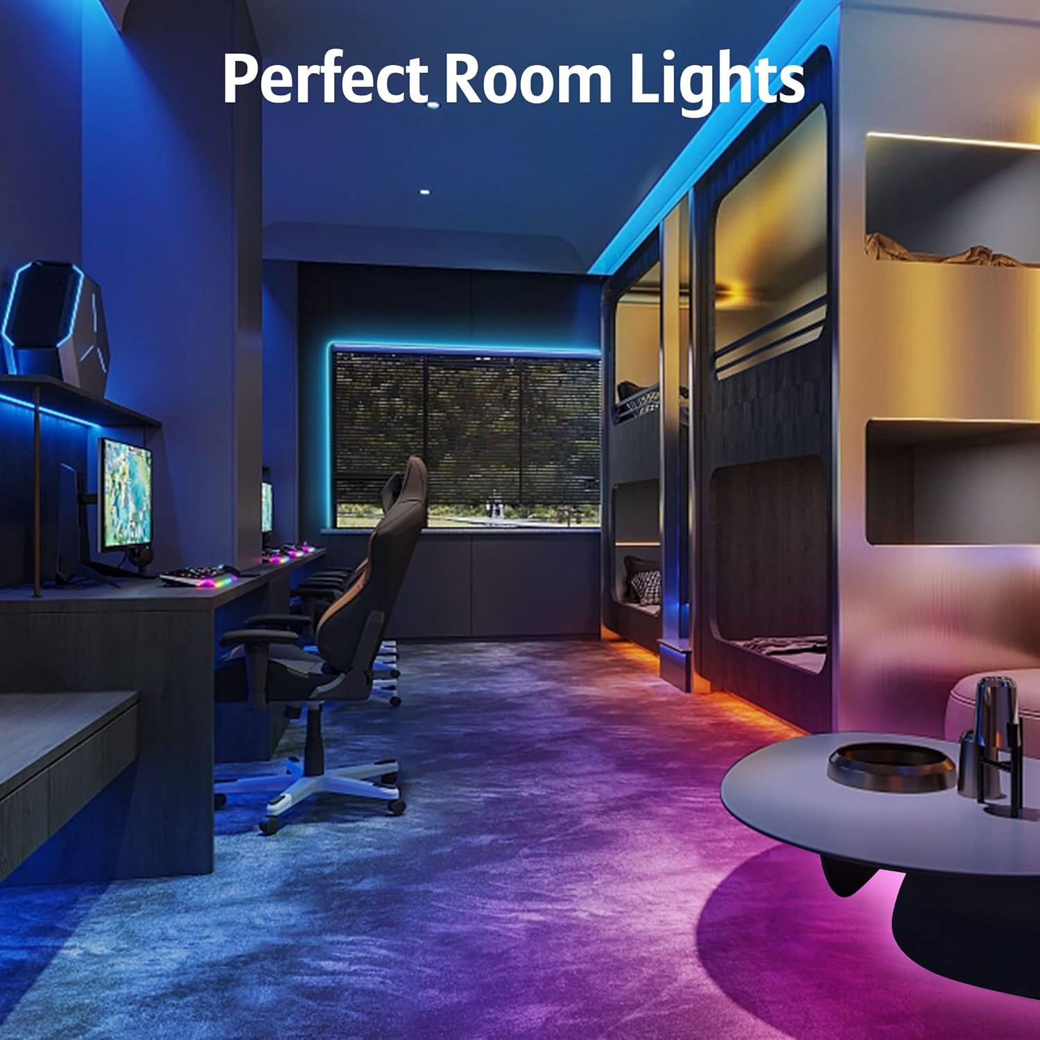 Best Quality 5Meter LED Light Strip TV LED Backlight USB RGB 5050 Color Strip Music Synchronized Color Changing Remote App Control 5Volt Halloween Decorative Night Light Suitable for Home Bedroom Christmas Party Holidays Ceiling lighting. 
