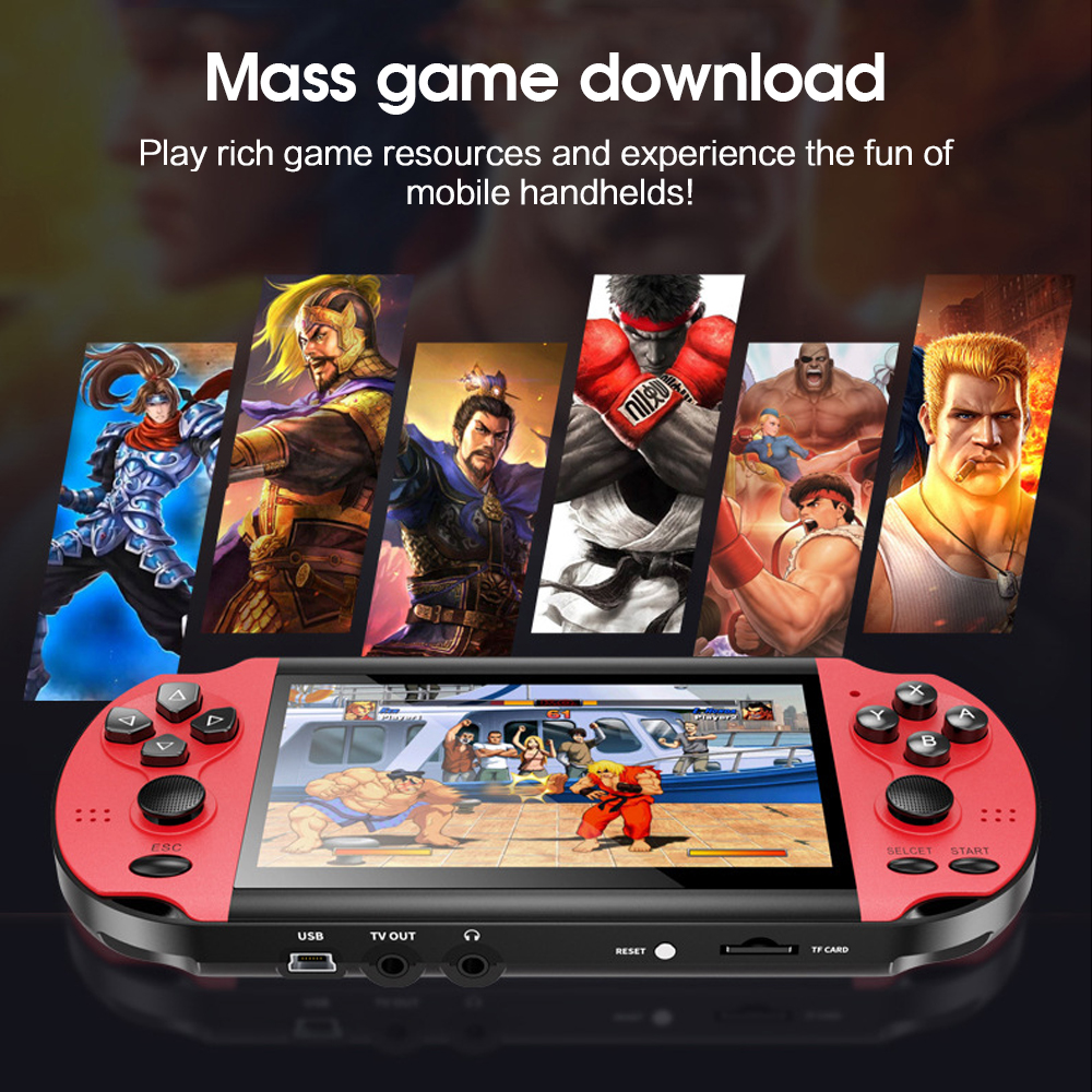 X1 4.3-inch Game Console Nostalgic Classic Dual-Shake Game Console 8G Built-in 10,000 Games. 