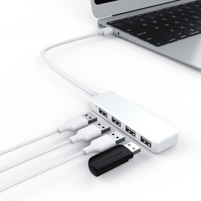 【VisioN Shop】USB 2.0 4 Hub Extension Splitter Laptop PC Computer Charger Dropshipping. 