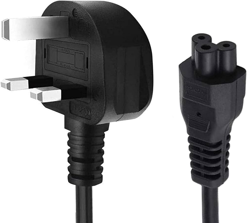 iPOWER 1.5 Meter 3 Prong Power Cord Cable with 13A Fuse for Notebook Laptop. 