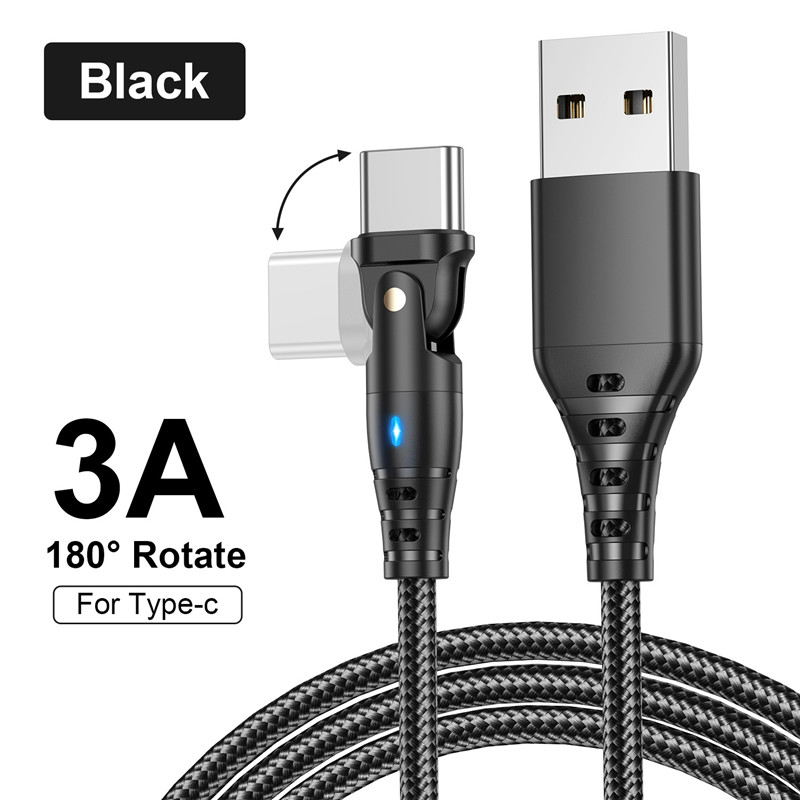 USB Type C Cable For Realme Huawei P40 P30 3A Fast Charging Data Cord For Samsung Oneplus Poco F3 Xiaomi Charger Micro USB Wire