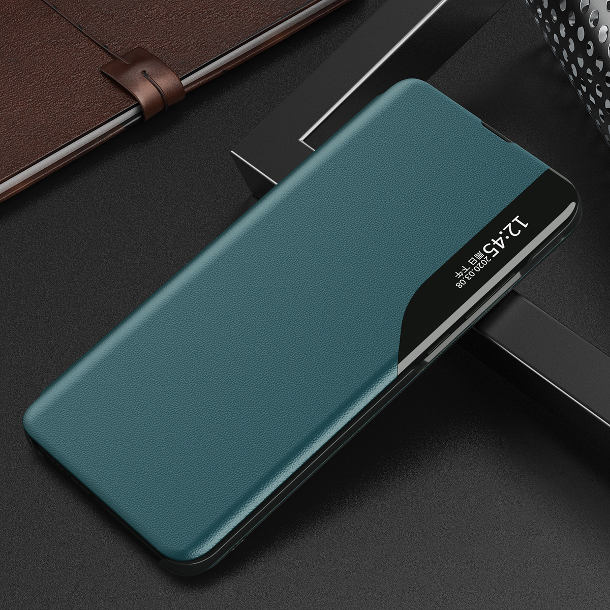 Flip case for Samsung Galaxy S8 Plus smart window view phone case Pu leahter cover. 