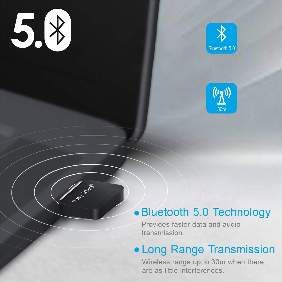 USB Bluetooth 5.0 Bluetooth Adapter Receiver Wireless Bluethooth Dongle 4.0 For PC Computer Mini Music Bluthooth Transmitter. 