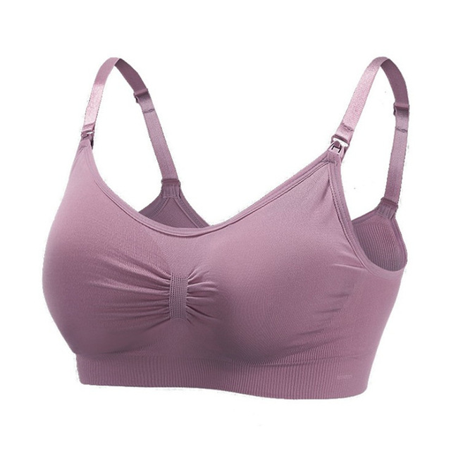 Breastfeeding Clothing Breathable Air Bra Dupepe Bandeau Top Cotton Bras 34  Breastfeeding Bralette Breast Pad 42 Sport Purple : : Fashion