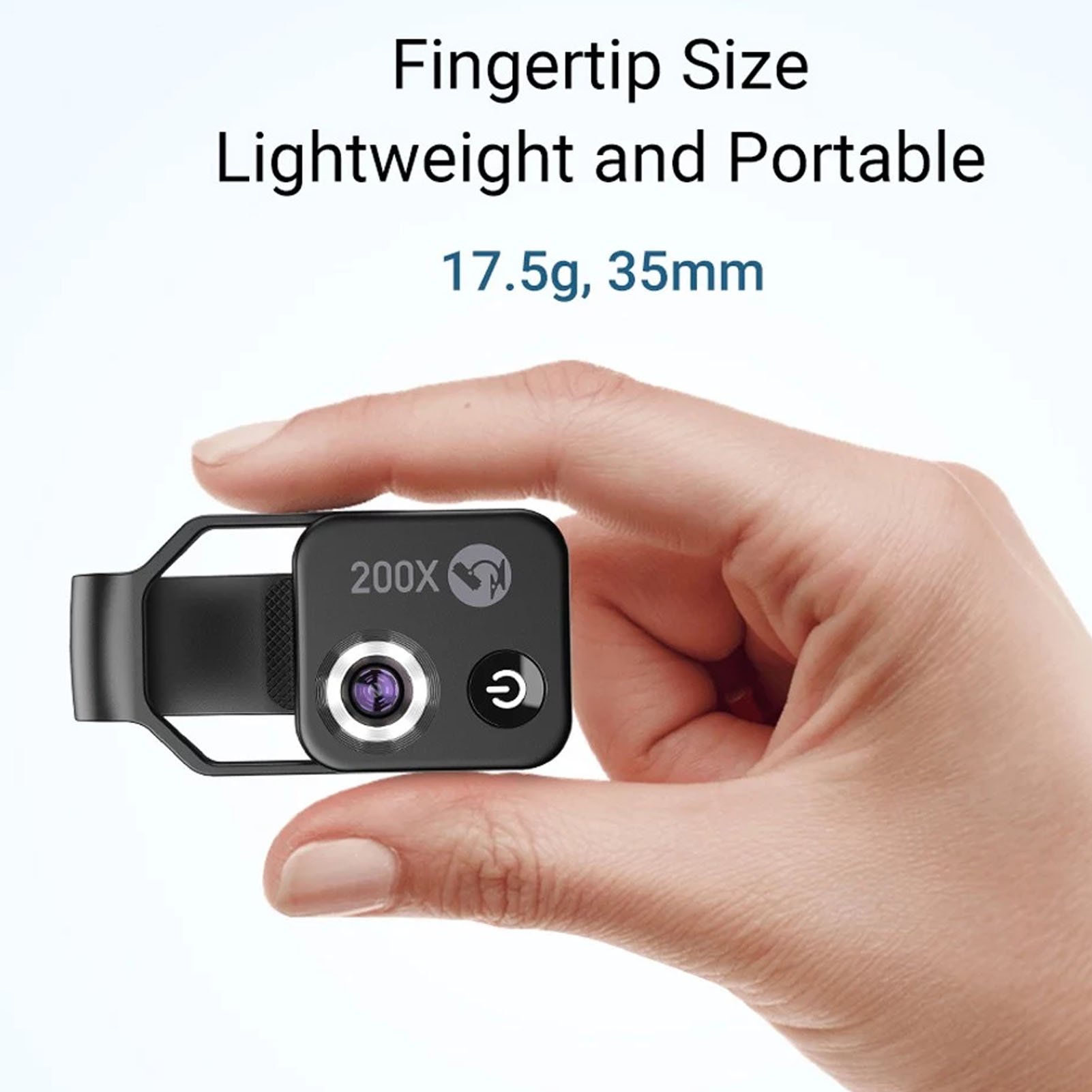 200X Zoom telefon Mini cep mikroskop CPL Lens ile LED ışık cep telefonu harici Lens taşınabilir telefon mikroskop kamera. 