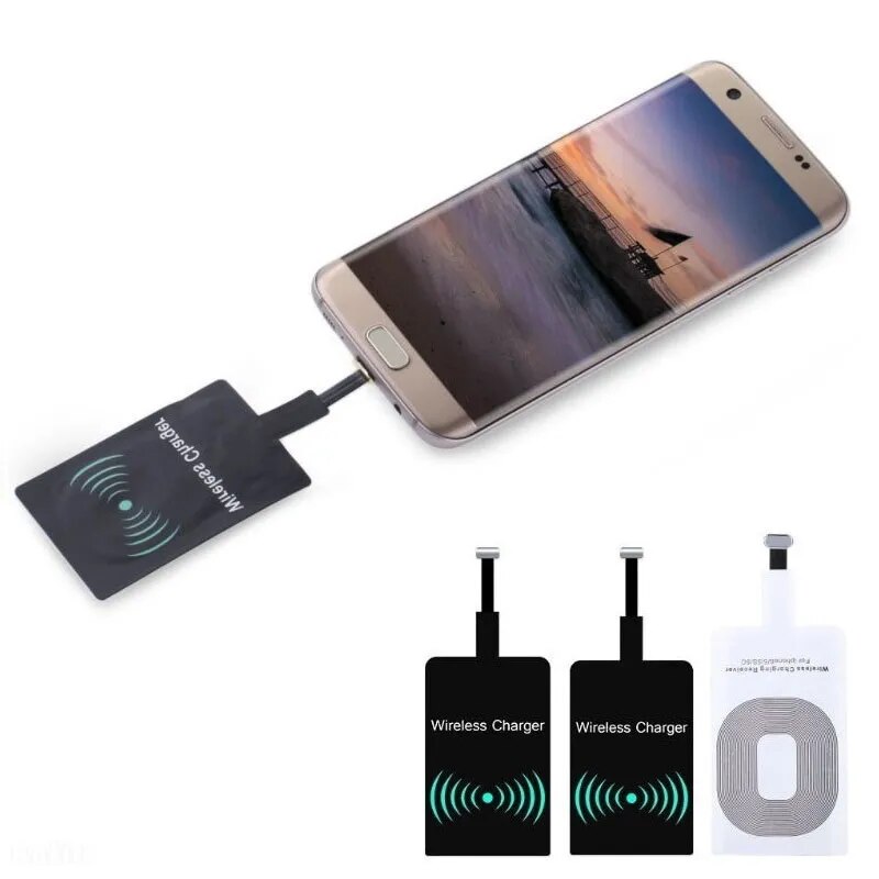 Qi Wireless Charging Kit Transmitter Charger Adapter Receptor Receiver Pad Coil Type-C Micro USB kit for iPhone Xiaomi Huawei. 