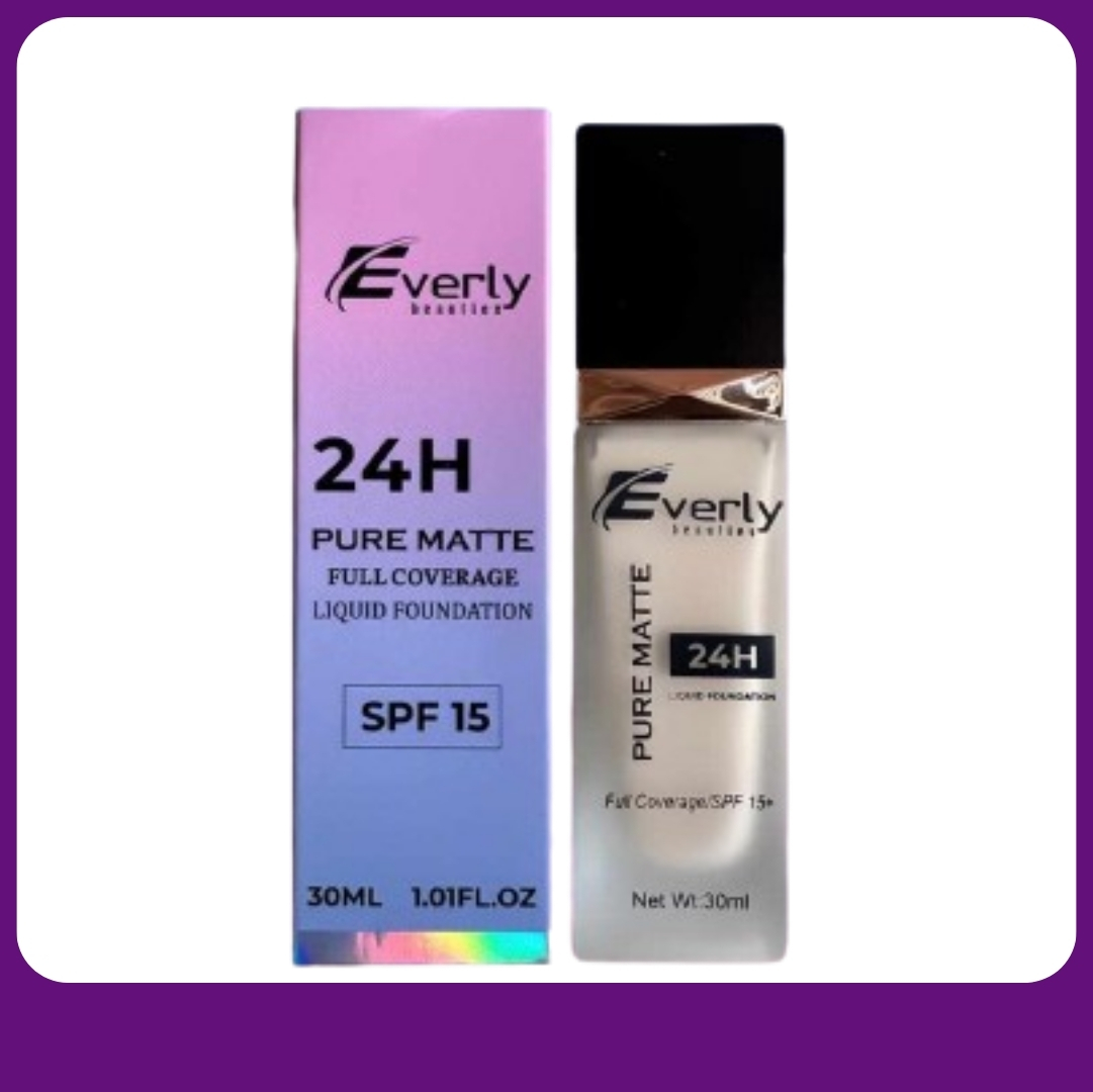 Everly Beauties Foundation Pure Matte Full Coverage Liquid Foundation with Spf 15+