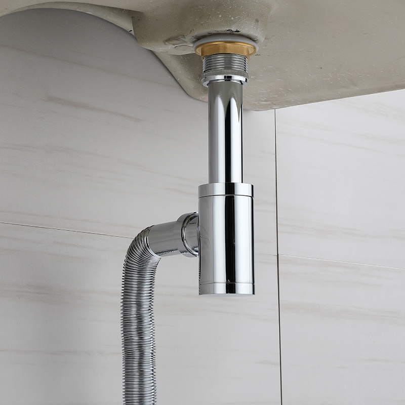 Siphon Basin Bottle Plumbing Matte Black/Chrome Pop Up Filter Fixture Stopper Set Washbasin Siphon Hose Accessory Renovation. 