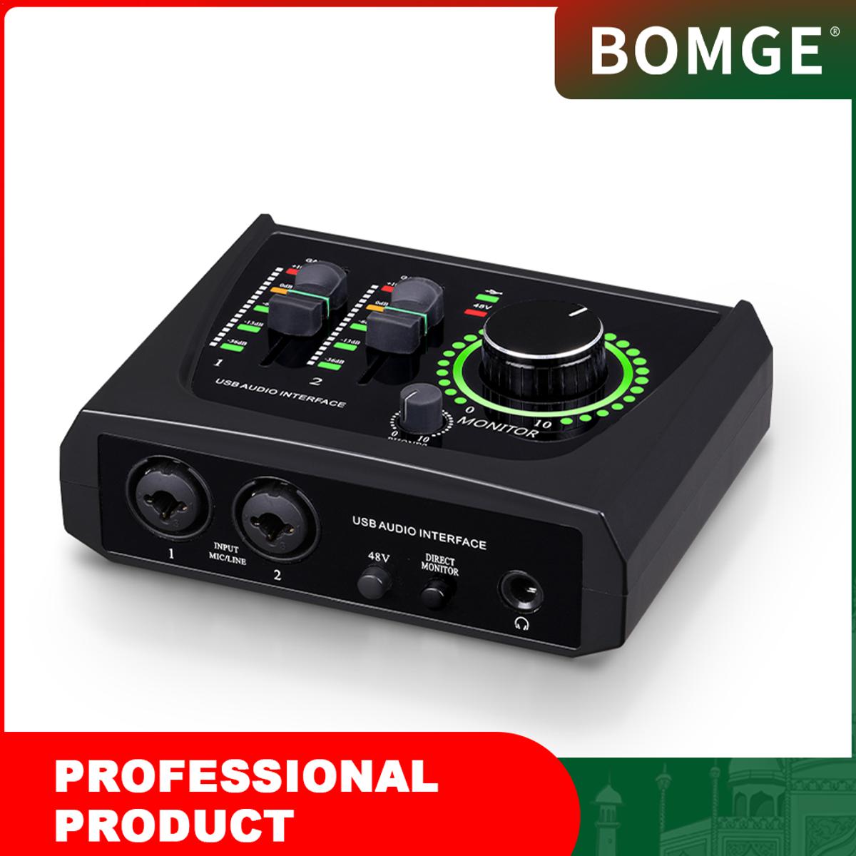 BOMGE mini 2 Channel USB Audio Interface for Recording, Streaming