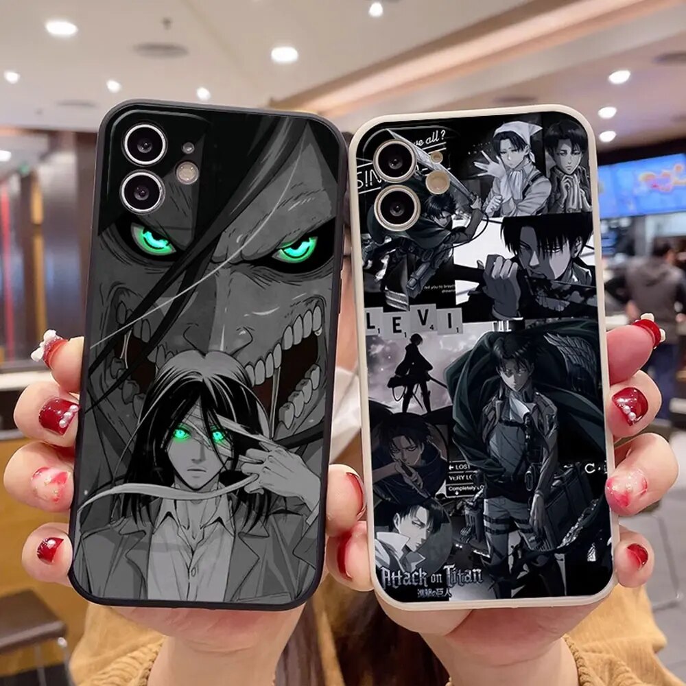 Anime Japanese Allen Attack on Titan Phone Case for IPhone 15 Pro Max 13 12 Mini 11 Pro XR XS X 8 7 14 Plus Soft Covers