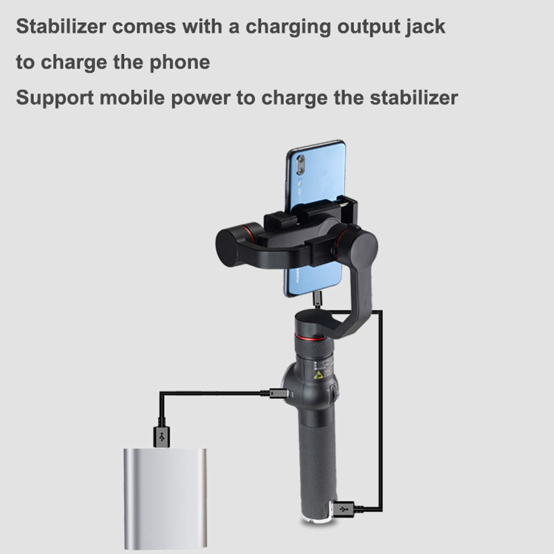 AFI Handheld Gimbal Smartphone Stabilizer 3-Axis Selfie Stick Gopro Action Camera, Cell Phone Tracking Gimbal For Tiktok or Volg. 