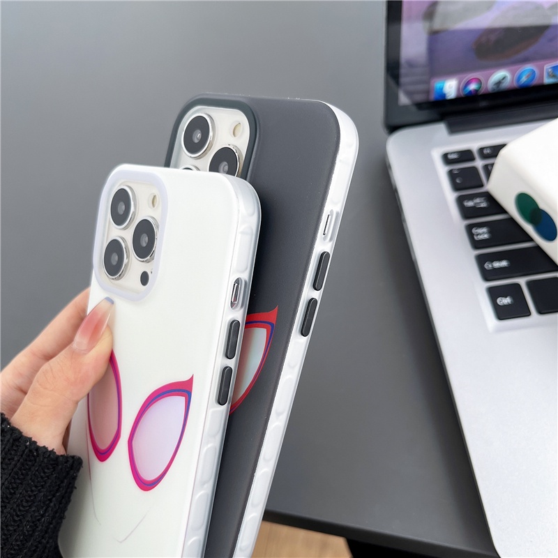 Cartoon cute Street fashion Spider-Man Double layer coating plating lucency Couples Soft Phone Case Suitable for IPhone15 15Pro 15ProMax 14ProMax 14 14Pro 13 13Pro 13PM 12 12Pro 11. 