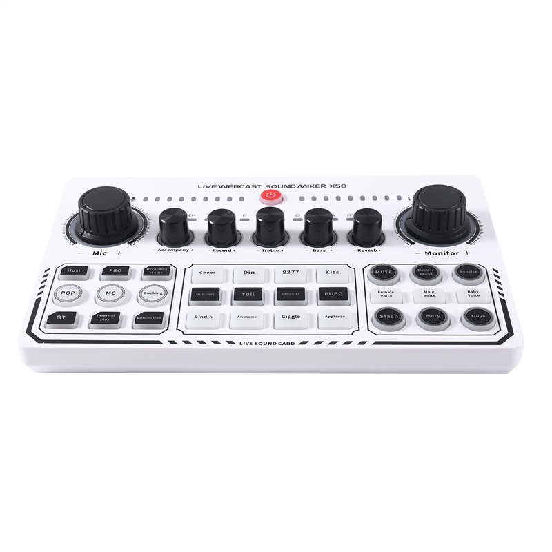 X50 Professional Recording Studio Sound Cards USB Sound Card Live Broadcast Audio Mixer Interface Ound Card Sound Card for Live Broadcast. 