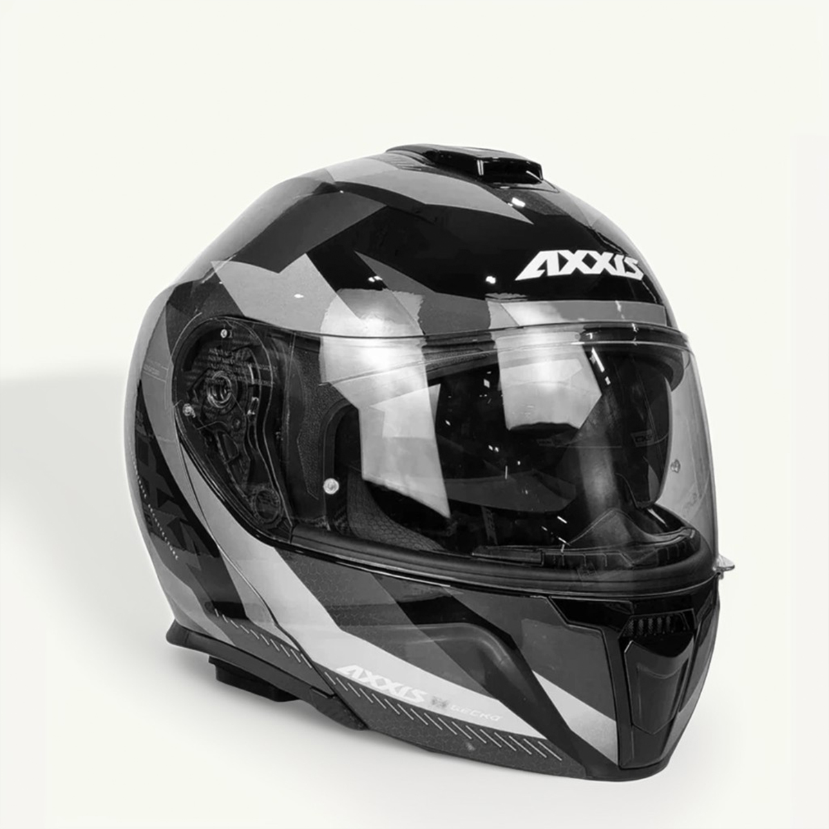 Full Face Axxis Eagle Gecko SV  Shield B2 Glossy Grey - Helmet