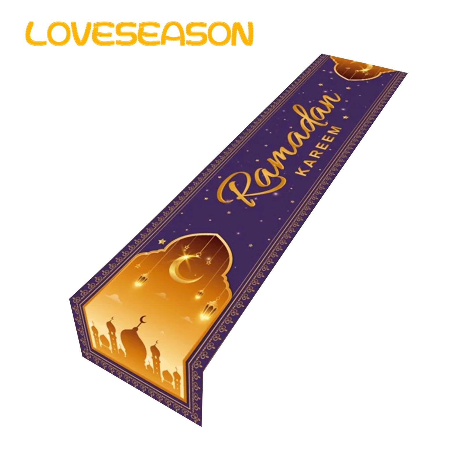 Ramadan Tablecloth Ramadan Table Runner Long Lasting Soft Decor for Mubarak Party Place Mat