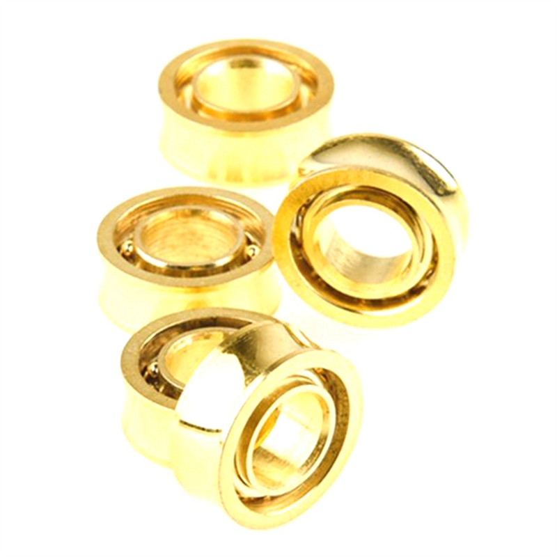 8 PCS R188 KK Bearing Speed Responsive Bearings Gold-Plated Steel R188 U Groove for Yoyos Models