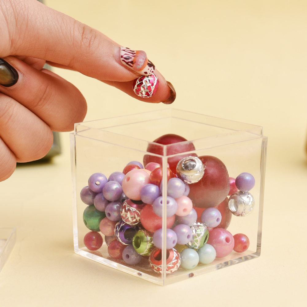 1/3/5pcs Clear Acrylic Candy Box Transparent Plastic Square Cube Box Chocolate Packaging Storage Containers Display Box. 