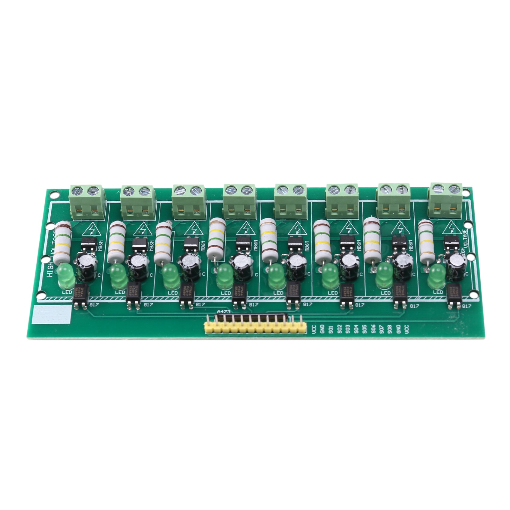 8 Bit AC 220V Optocoupler Isolation Module for PLC Isolamento Module. 