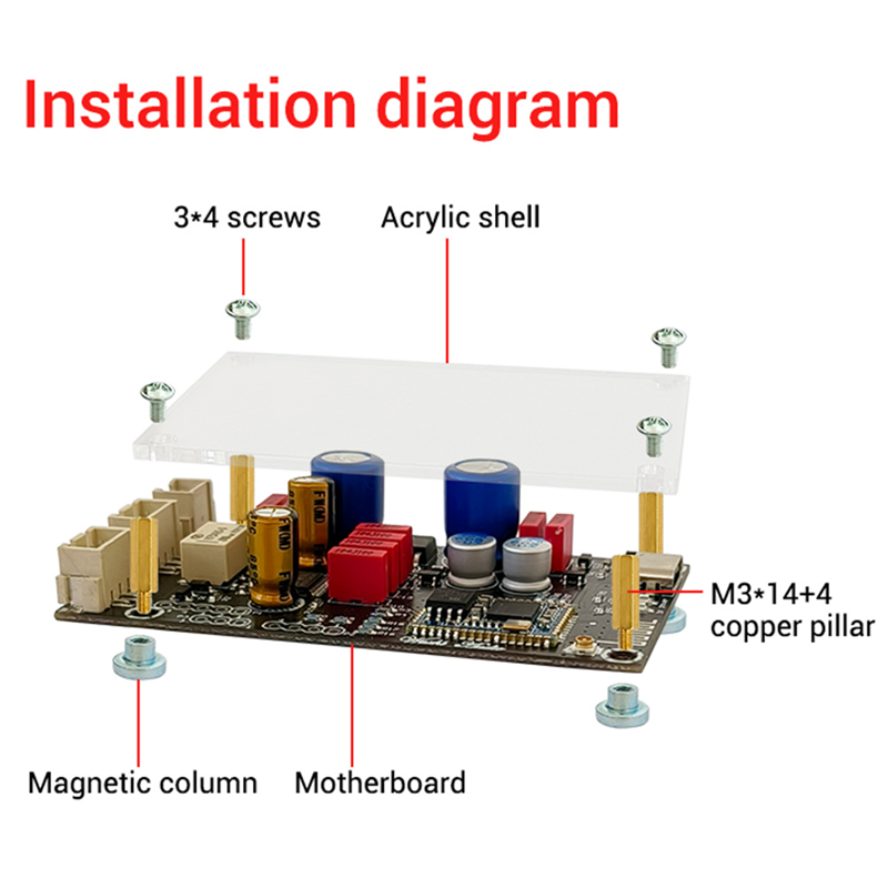 BRADOO - Qualcomm QCC5125 Bluetooth 5.1 Lossless Decoding Board LDAC Audio Decoder Board. 