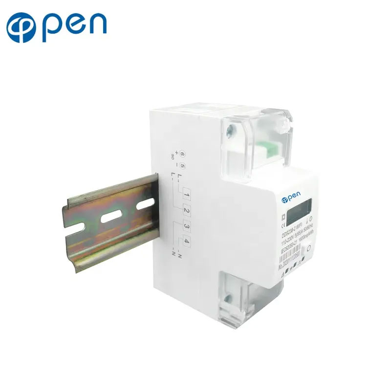 Tuya WiFi Smart Energy Meter 65A Single Phase Din Rail Power Consumption Monitor kWh Meter Watt Meter. 