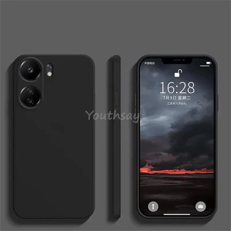 For Redmi 13C Case Xiaomi Redmi 13C 12C 12 Cover Fundas Coque Original Liquid Soft TPU Phone Bumper Redmi 13C