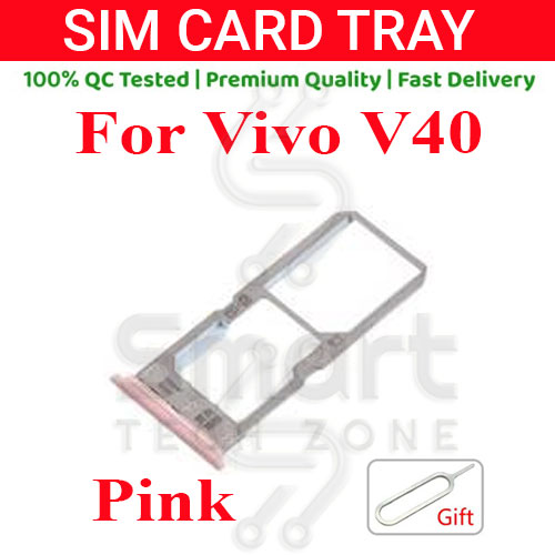 Vivo V40 Sim Tray Micro SD Card Slot with Sim Ejector Pin Replacement Part. 